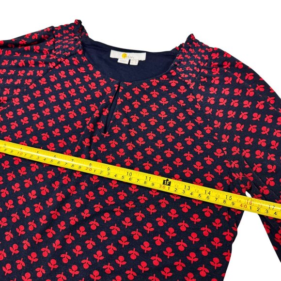 BODEN Eliza Floral Midi Dress Sz.6 Black Red Stretch Whimsigoth Boho Career - Picture 6 of 13